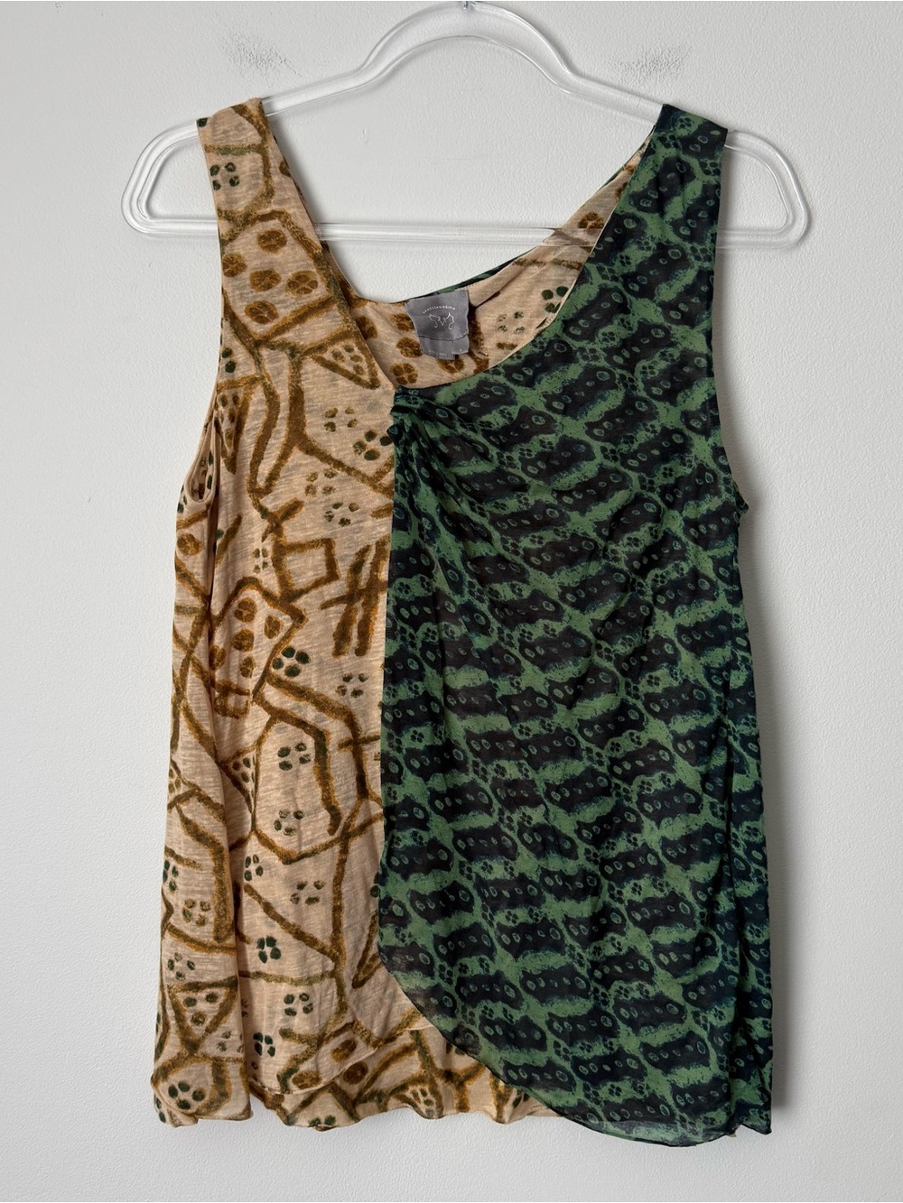 Vanessa Virginia Anthro mixed pattern boho tank top small